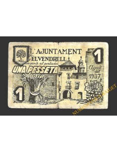 VENDRELL, EL (Tarragona)  1 pesseta, agost del 1937