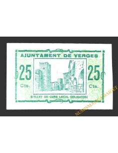 VERGES (Girona)  25 cèntims, 2 de juliol del 1937 2