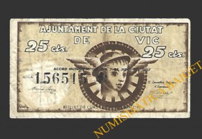VIC (Barcelona) 25 cèntims, 7 de juny del 1937
