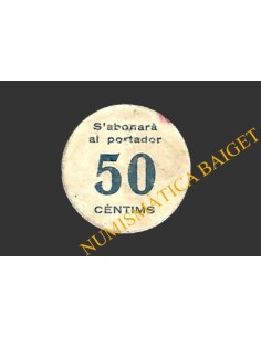 VILABELLA (Tarragona) 50 cèntims, 1937 2