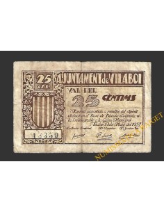 VILABOI (Barcelona) 25 cèntims, 19 de maig del 1937
