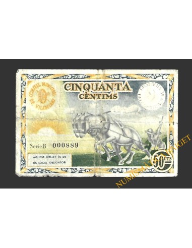 VILADECANS (Barcelona) 50 cèntims, 14 de maig del 1937