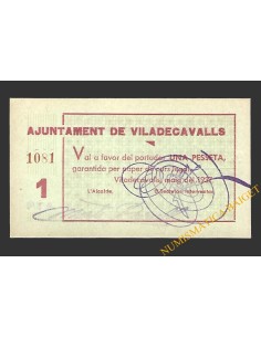 VILADECAVALLS (Barcelona) 1 pesseta, maig del 1937