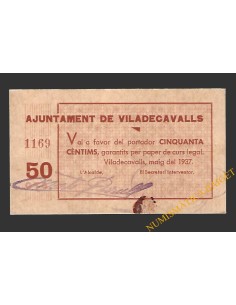 VILADECAVALLS (Barcelona) 50 cèntims, maig del 1937
