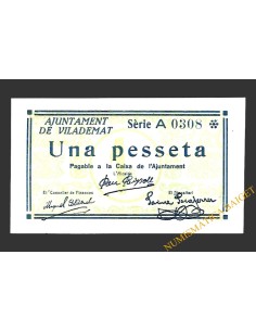 VILADEMAT (Girona) 1 pesseta, 1937