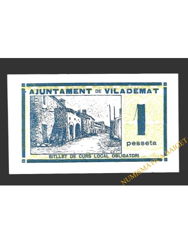VILADEMAT (Girona) 1 pesseta, 1937