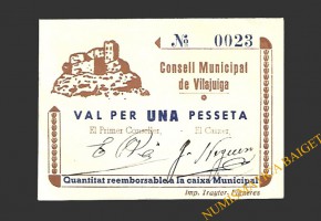 VILAJUIGA (Girona) 1 pesseta 1937