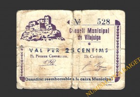 VILAJUIGA (Girona) 25 cèntims 1937