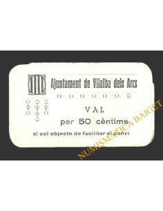 VILALBA DELS ARCS (Tarragona) 50 cèntims 1937
