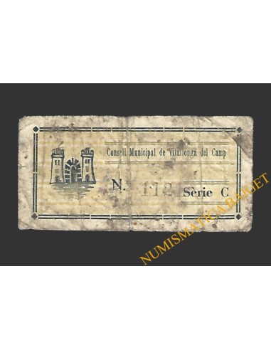 VILALLONGA DEL CAMP (Tarragona)  25 cèntims 1937 