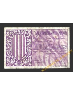 VILAMAJOR (Barcelona)  50 cèntims 10 de setembre del 1937 