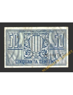 VILAMAJOR (Barcelona)  50 cèntims 10 de setembre del 1937  2