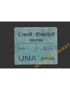 VILAPLANA (Tarragona) 1 pesseta 1937 