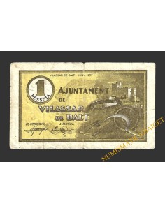 VILASSAR DE DALT (Barcelona) 1 pesseta juny del 1937