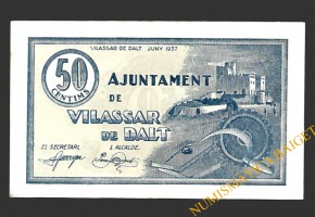 VILASSAR DE DALT (Barcelona) 50 cèntims juny del 1937