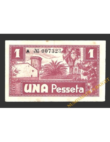 VILASSAR DE MAR (Barcelona) 1 pesseta 10 de setembre del 1937