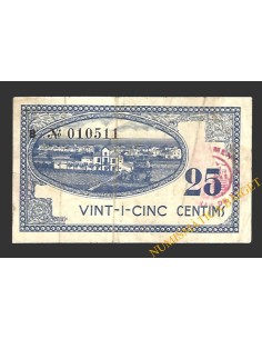 VILASSAR DE MAR (Barcelona) 25 cèntims 10 de setembre del 1937 2