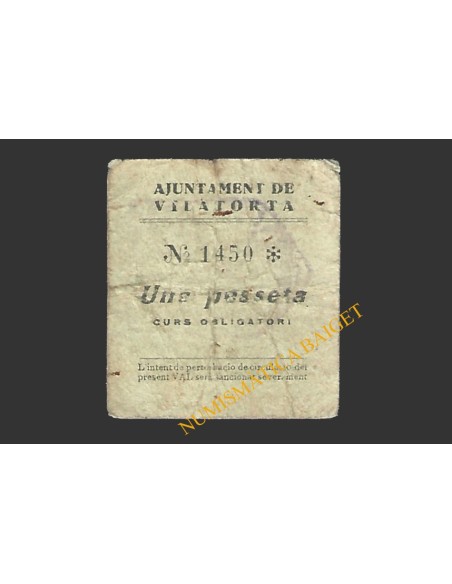 VILATORTA (Barcelona) 1 pesseta 1937