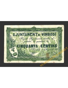 VIMBODÍ (Tarragona) 50 cèntims 8 d'agost del 1937