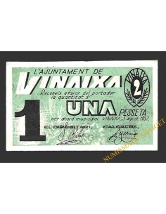 VINAIXA (Lleida) 1 pesseta 3 d'agost del 1937