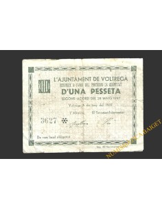 VOLTREGÀ (Barcelona) 1 pesseta 5 de juny del 1937