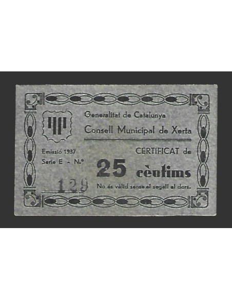 XERTA (Tarragona) 25 cèntims 1937