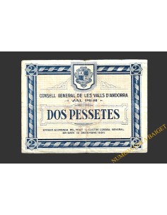 ANDORRA, VALLS D'  2 pessetes 19 de desembre del 1936