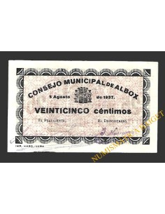 ALBOX (Almería) 25 céntimos 5 de agosto de 1937