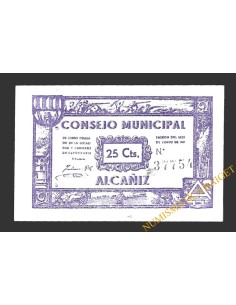 ALCAÑIZ (Teruel) 25 céntimos junio de 1937