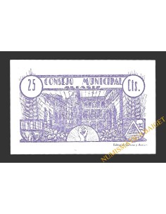 ALCAÑIZ (Teruel) 25 céntimos junio de 1937 2