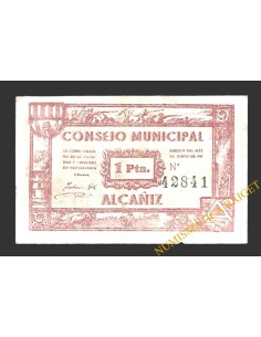 ALCAÑIZ (Teruel) 1 peseta junio de 1937