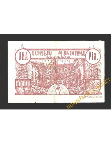 ALCAÑIZ (Teruel) 1 peseta junio de 1937