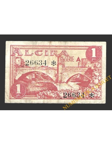 ALCIRA (Valencia) 1 peseta mayo de 1937