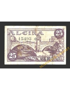 ALCIRA (Valencia) 25 céntimos mayo de 1937 2