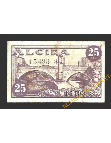 ALCIRA (Valencia) 25 céntimos mayo de 1937