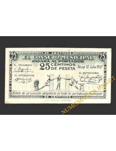 ALCOY (Alicante) 25 céntimos 12 de julio de 1937