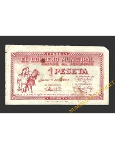 ALCOY (Alicante) 1 pesetqa 12 de julio de 1937