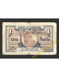 ALGEMESÍ (Valencia) 1 pesetqa 1937