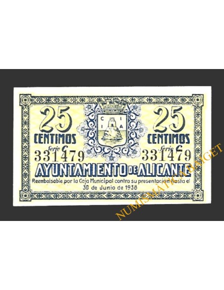 ALICANTE 25 céntimos, 17 de junio de 1937