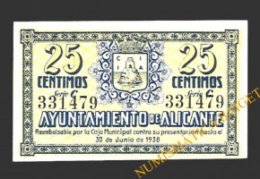 ALICANTE 25 céntimos, 17 de junio de 1937