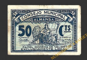 ALMANSA (Albacete) 50 céntimos, 1937
