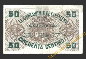 CARTAGENA (Murcia) 50 céntimos, junio de 1937
