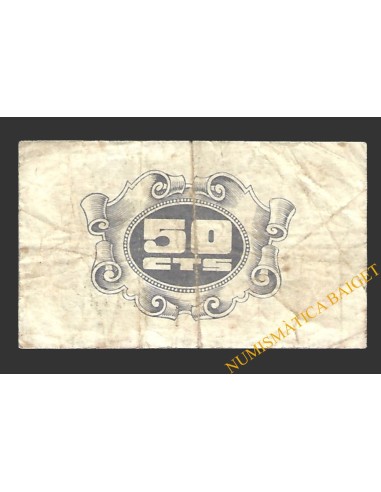 CASPE (Zaragoza) 50 céntimos, 1937