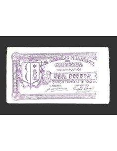 CRIPTANA (Ciudad Real) 1 peseta, 1 de septiembre de 1937 (3ª emisión)
