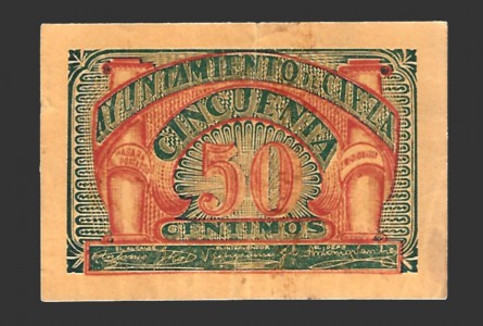 CIEZA (Murcia) 50 céntimos,  1937 (3ª emisión)