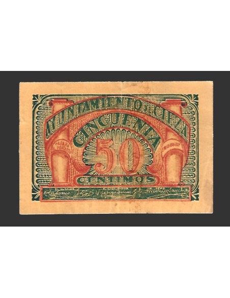 CIEZA (Murcia) 50 céntimos,  1937 (3ª emisión)