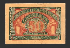 CIEZA (Murcia) 50 céntimos,  1937 (3ª emisión)