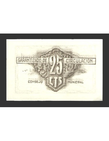 CULLERA (Valencia)) 25 céntimos,  6 de diciembre de 1937 