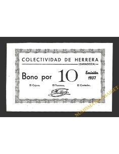 HERRERA (Zaragoza) 10 céntimos, 1937 