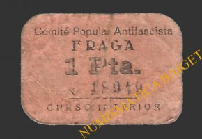 FRAGA (Huesca) 1 peseta, 1937 